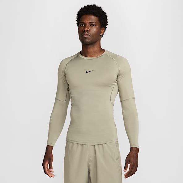 Long sleeve nike gym top hot sale